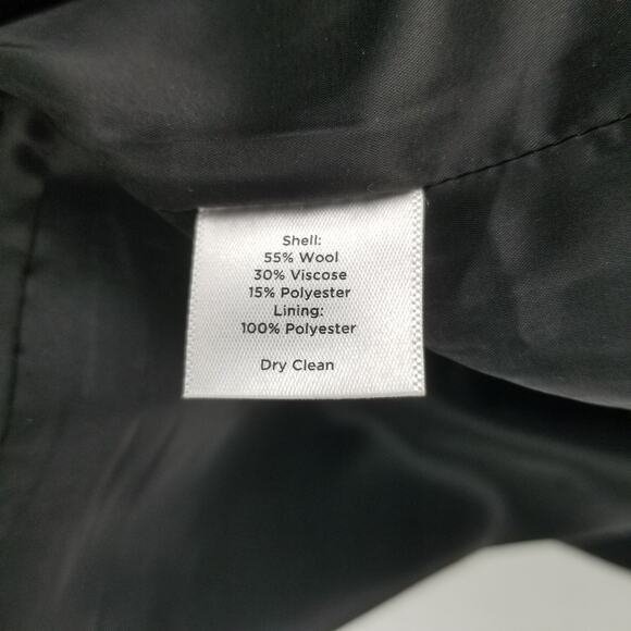 Talbots Black Floral Embroidery Wool Blend Maxi Skirt Special Stunning 4 P - Picture 5 of 5